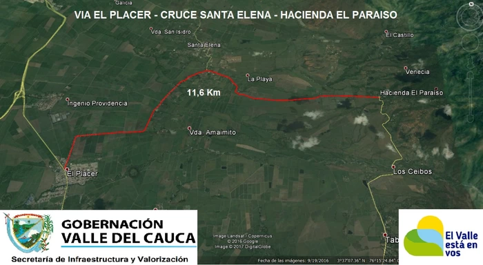 Destinan $18.000 millones para rehabilitar la vía El Placer - Santa Elena en El Cerrito, Valle