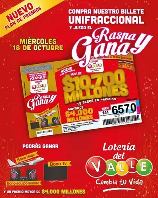 Con Edición especial de billete de una fracción y Raspa y  Gana, La Del Valle inicia nuevo plan de premios este miércoles