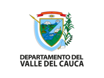 Logo de Valle inteligente y escudo de la Gobernación del Valle del Cauca