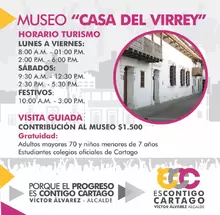 Conoce Museo "Casa del Virrey" en Cartago