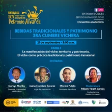 Bebidas Tradicionales y Patrimonio. 3ra Cumbre Vichera panel 1. XXIV Festival de Música del Pacífico Petronio Álvarez