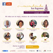 Primer Encuentro Virtual de Cocinas Colombia-México. Programación 15 de octubre