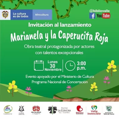 Lanzamiento obra de teatro Marianela y la Caperucita Roja. Biblioteca Departamental