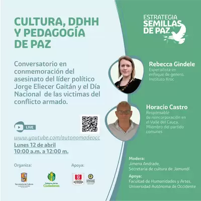 conversatorio ‘Cultura, DDHH y pedagogía de paz’