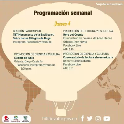Agenda Cultural - Biblioteca Departamental 