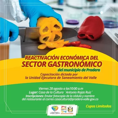 Capacitación Reactivación Económica del sector gastronómico del municipio de Pradera. 