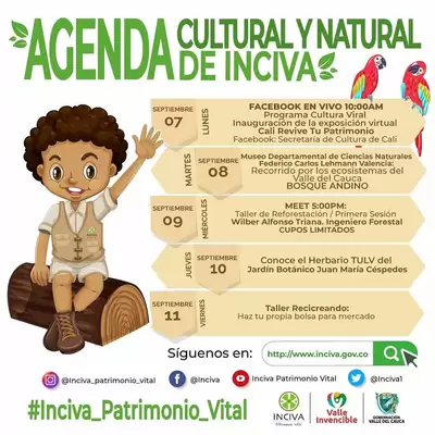 Agenda cultural y natural. Inciva