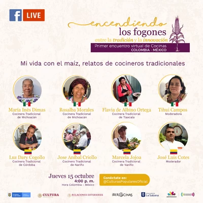 Primer Encuentro Virtual de Cocinas Colombia-México. Programación 15 de octubre