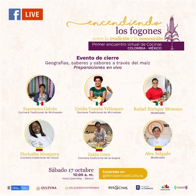 Primer Encuentro Virtual de Cocinas Colombia-México. Programación 17 de octubre