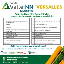 Resultados Valle INN Municipios Versalles 2020