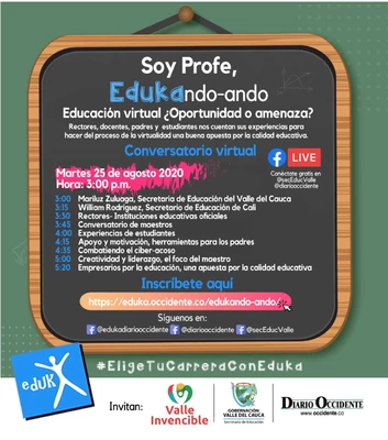 Secretaría de Educación del Valle dialogará con la comunidad  educativa sobre experiencia del modelo educativo virtual