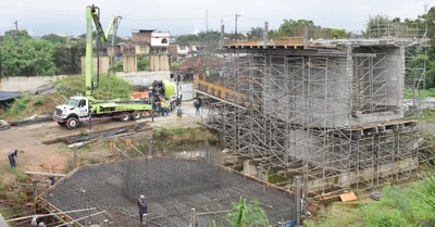 Con la fundición de la última zapata, el puente de Juanchito está cada vez más cerca de ser realidad