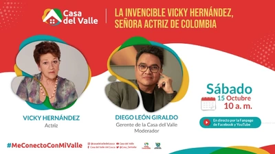 La actriz vallecaucana Vicky Hernández es la invitada este sábado a ‘Me Conecto con Mi Valle’