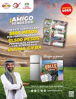 Lotería del Valle tendrá este miércoles 30 de noviembre el ¡Raspa y Gane! 'La Valle Futbolera’