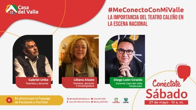 Liliana Alzate y Gabriel Uribe, grandes exponentes del teatro caleño en ‘Me Conecto con Mi Valle’