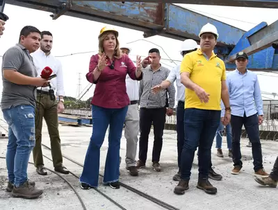 Con avance vertiginoso en obras de accesos al nuevo puente de Juanchito se habilitará la calzada norte en próximos días