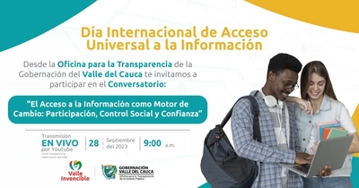 El Valle del Cauca se suma a la celebración del Día Internacional de Acceso Universal a la Información