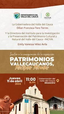 Gobernación del Valle invita a la exposición ‘Patrimonio Vallecaucanos, Múltiples Miradas’