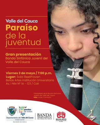 De concierto por Cali, Palmira y Candelaria, la Banda Sinfónica Juvenil del Valle hará su debut