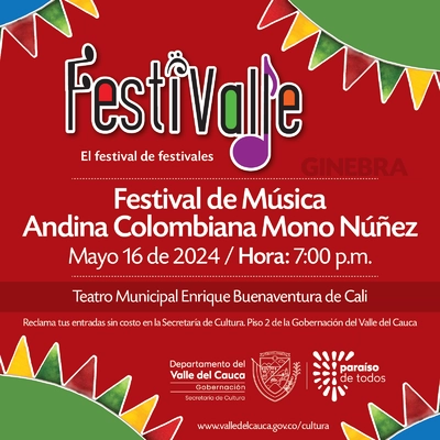 Con Festivalle llega a Cali el Festival de Música Andina Colombiana Mono Núñez