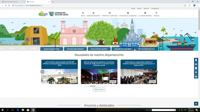 Gobernación del Valle puso en funcionamiento su nueva página web, más moderna y amigable