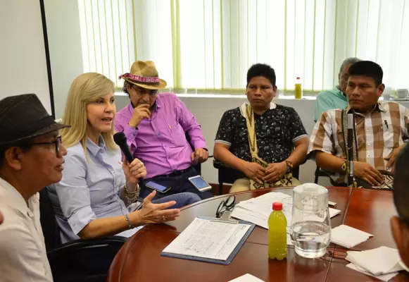 Gobernadora del Valle del Cauca sirve de mediadora  en concentración indígena en el departamento