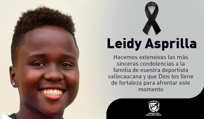 Gobierno del Valle lamenta fallecimiento de la futbolista Leidy Asprilla y apoya a Policía y Fiscalía para su esclarecimiento