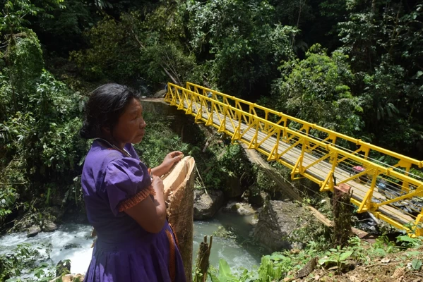 La Gobernación del Valle le cumplió a la comunidad indígena  Embera Chamí con el puente sobre el río San Quininí
