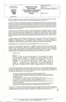 INSTRUCTIVO DE ELECCIÓN ORGANISMOS COMUNALES DE PRIMER Y SEGUNDO GRADO