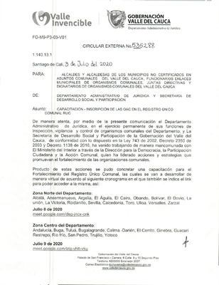 CAPACITACION - INSCRIPCION DE LAS OAC EN EL REGISTRO UNICO COMUNAL RUC