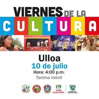 Este 10 de julio llegan a Ulloa los ‘Viernes  de la Cultura’ de la Gobernación del Valle