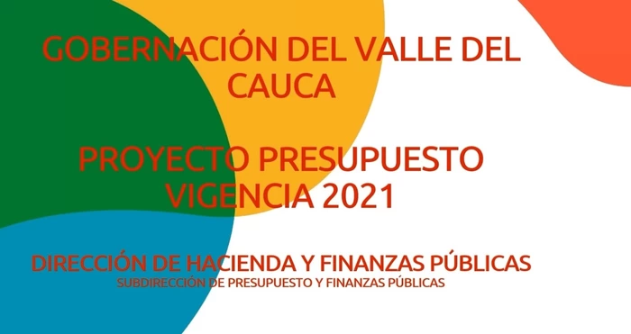 Gobernación del Valle presentará ante la Asamblea presupuesto  por más de $2 billones para la vigencia 2021