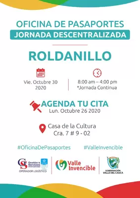 En Roldanillo se realizará jornada descentralizada para la expedición de pasaportes