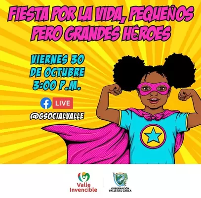 Con actividades virtuales Gobernación del Valle celebra Halloween y rinde un homenaje a niños con cáncer