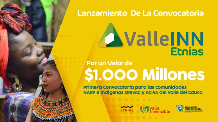 Primera Convocatoria Fondo Valle INN Etnias por $1.000 Millones para las comunidades NARP e indígenas ORIVAC y ACIVA del Valle del Cauca