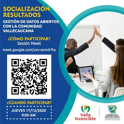 Socialización de Resultados sobre la Gestión de Datos Abiertos con la Comunidad Vallecaucana