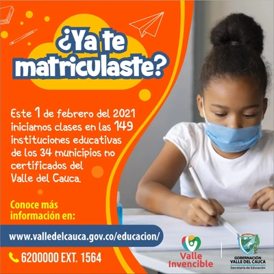 ABC de las matrículas en las instituciones educativas del Valle del Cauca