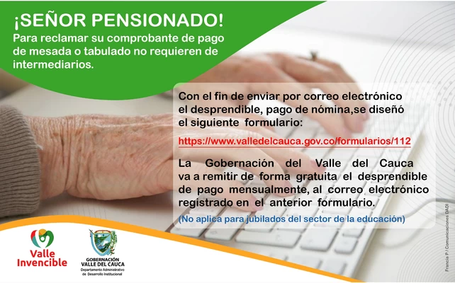 Actualización de datos de pensionados del Departamento Del Valle del Cauca