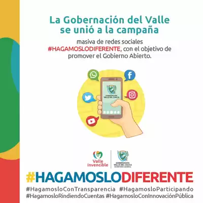 La Gobernación del Valle promueve #HagamosloDiferente en la semana de la Alianza para el Gobierno Abierto