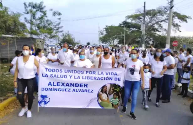 El corregimiento de Palmaseca clamó por la liberación de Alexander Domínguez