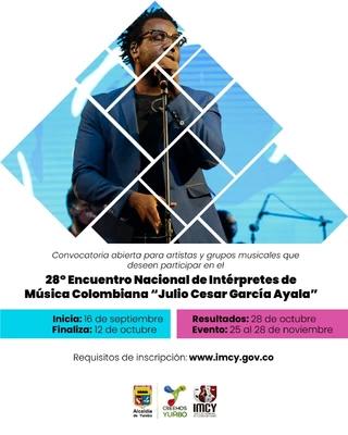 Inscríbete en la vigésimo octava versión del Encuentro Nacional de Intérpretes de Música Colombiana ‘Julio César García Ayala’