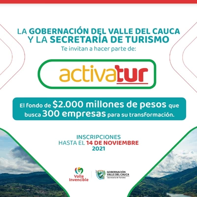 ACTIVATUR es un programa de escalonamiento empresarial liderado por la Secretaria de Turismo del departamento de Valle del Cauca.