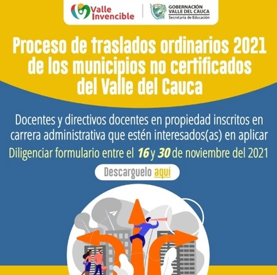 SOLICITUD DE TRASLADO ORDINARIO 2021- 2022 SED VALLE DEL CAUCA