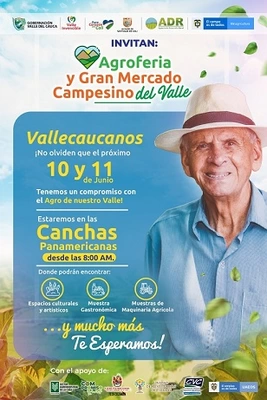 Agro Feria y Gran Mercado campesino del Valle en las canchas panamericanas este 10 y 11 de Junio.