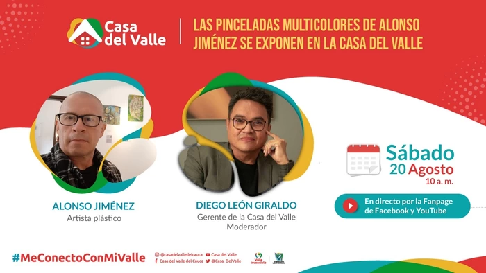 El artista plástico Alonso Jiménez expone su obra en la Casa del Valle