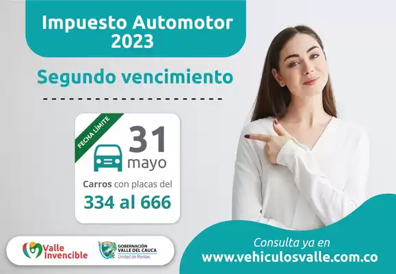 El 31 de mayo vence el plazo para el pago del Impuesto Automotor del rango de placas del 334 al 666