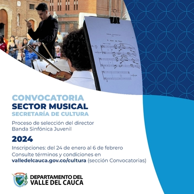 Abierta la Convocatoria para la elección del director de la Banda Sinfónica Juvenil del Valle del Cauca